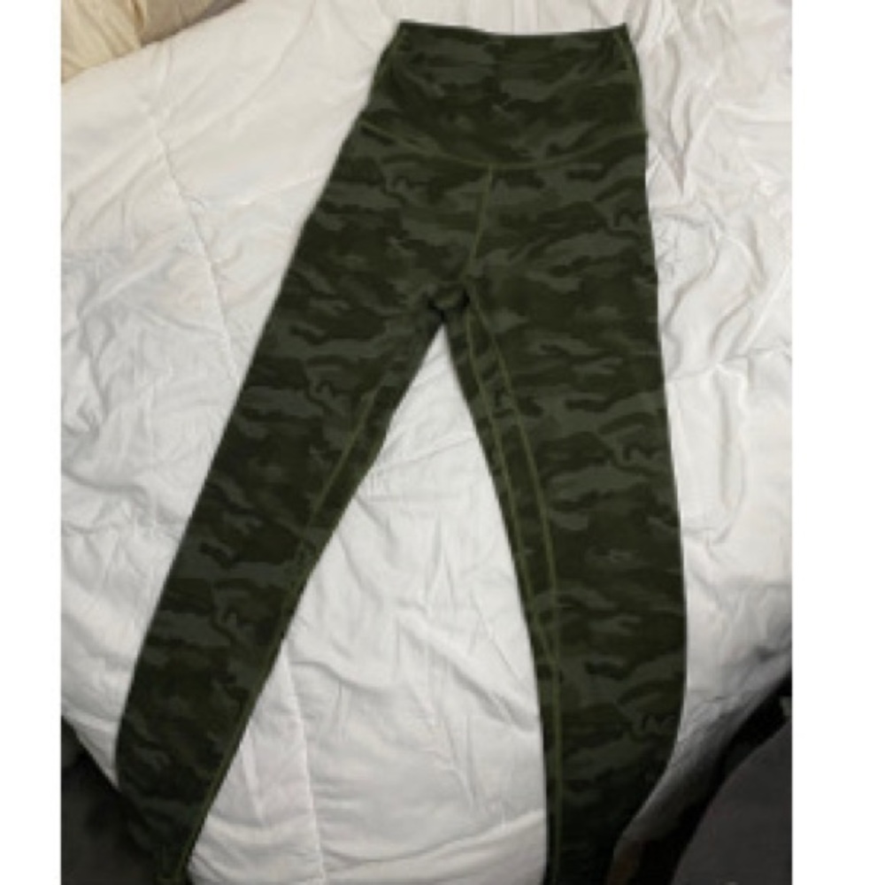 Green camo joggers